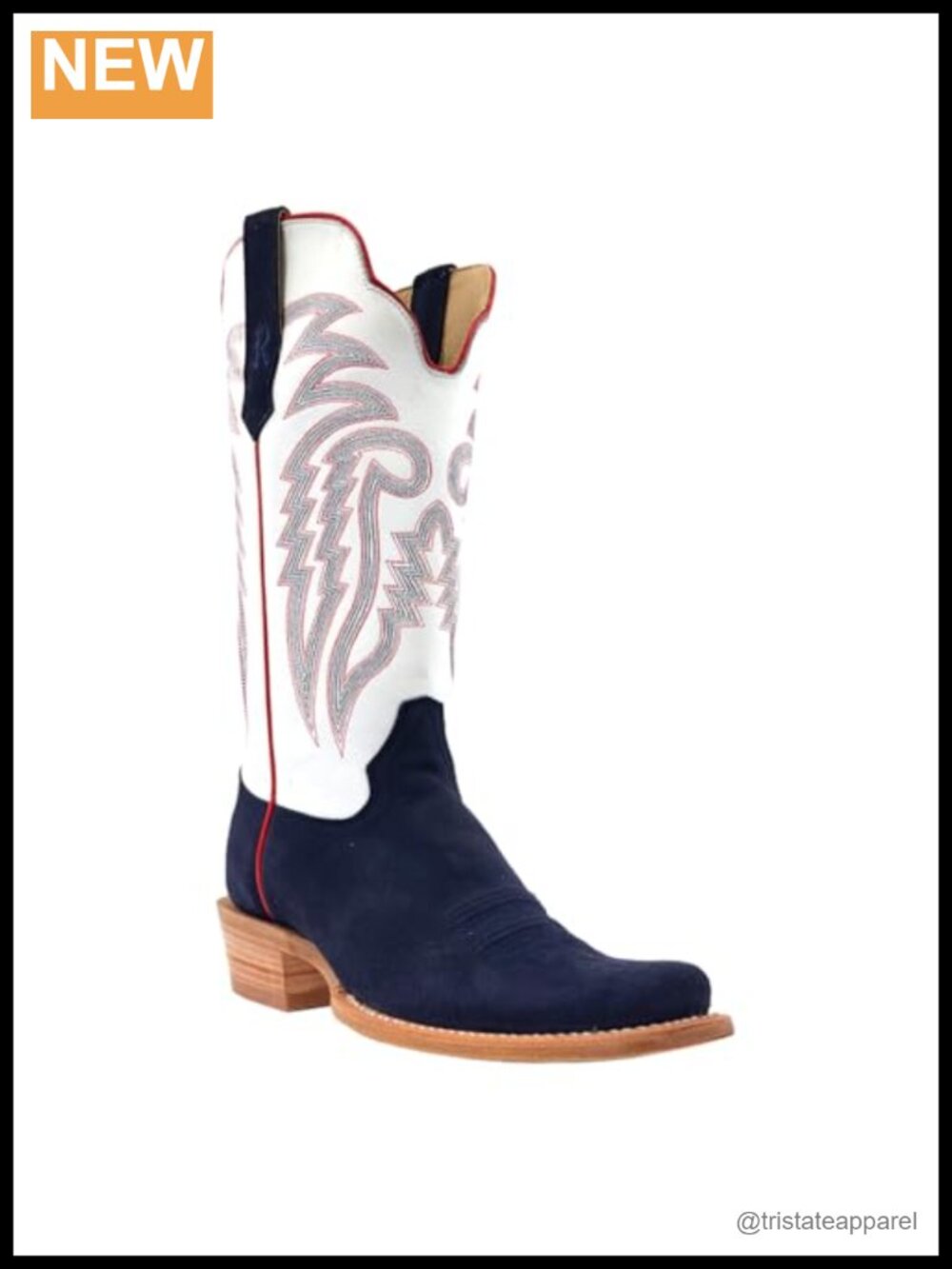 Mens Roughout Leather Western Work Boots Narrow Square Toe Cushion